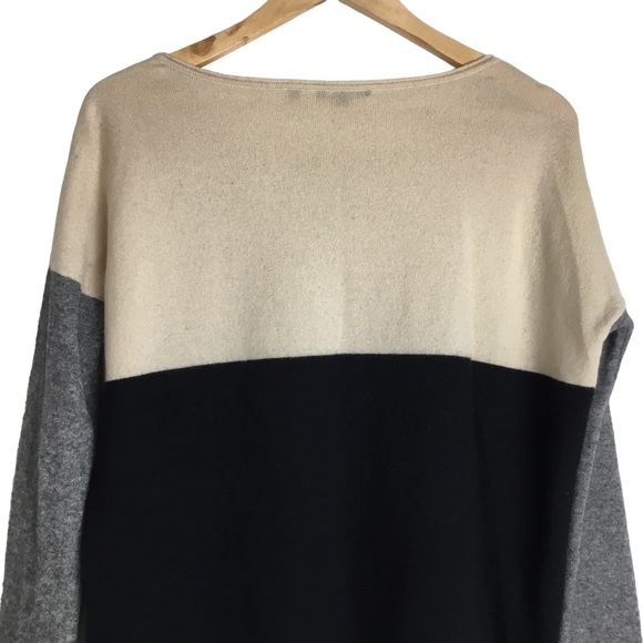 Vince Colorblock Pattern Scoop Neck Sweater Cashmere Blend - Picture 8 of 11
